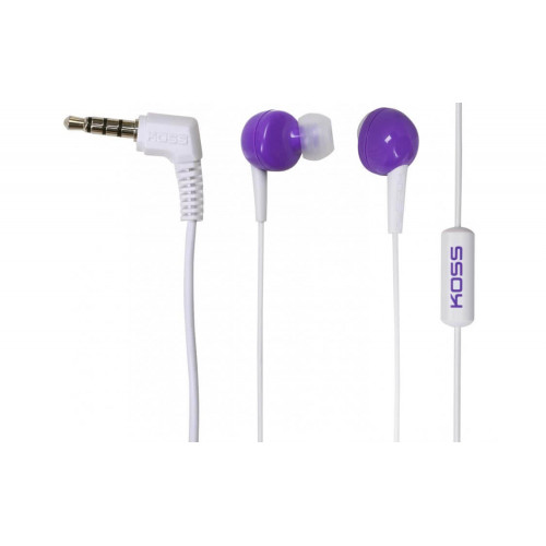 Наушники KOSS KEB6i Violet, микрофон на шнуре, 60-20.000 Гц, 32 Ом, 106 дБ